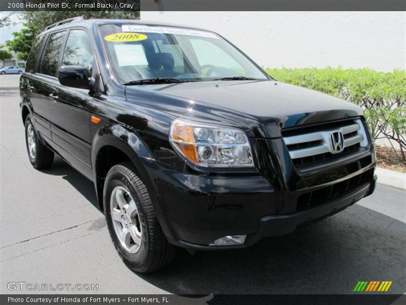 Formal Black / Gray 2008 Honda Pilot EX