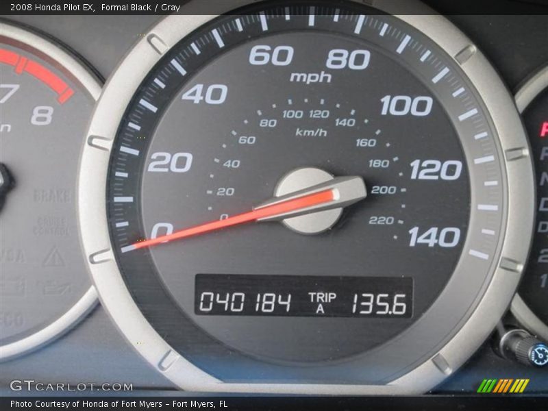 Formal Black / Gray 2008 Honda Pilot EX