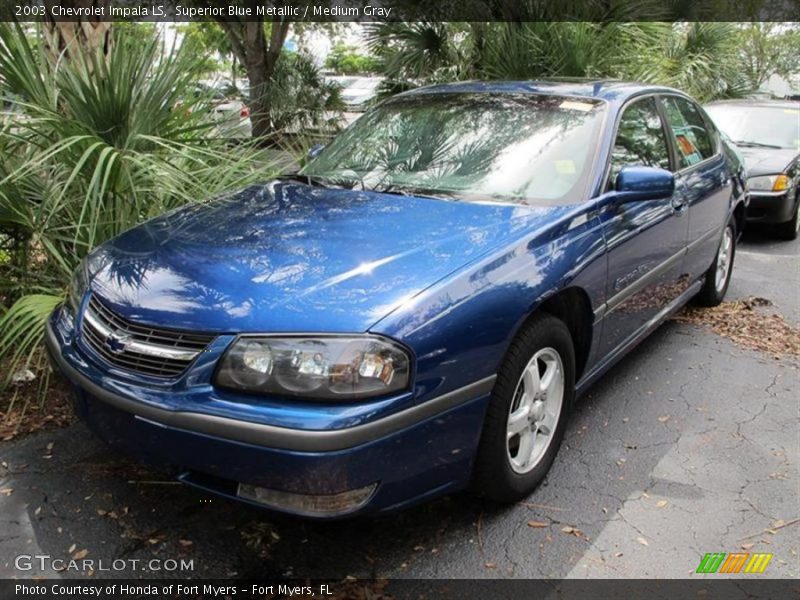 Superior Blue Metallic / Medium Gray 2003 Chevrolet Impala LS