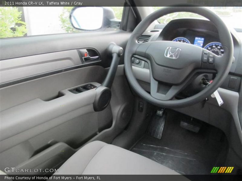 Taffeta White / Gray 2011 Honda CR-V LX