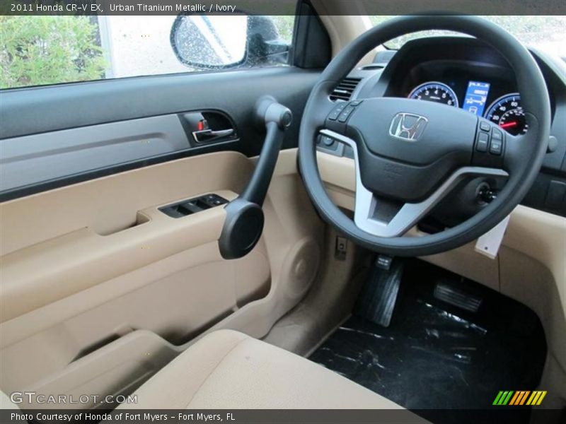 Urban Titanium Metallic / Ivory 2011 Honda CR-V EX