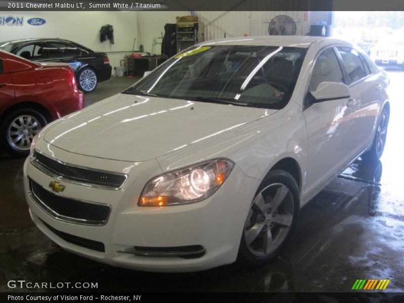 Summit White / Titanium 2011 Chevrolet Malibu LT