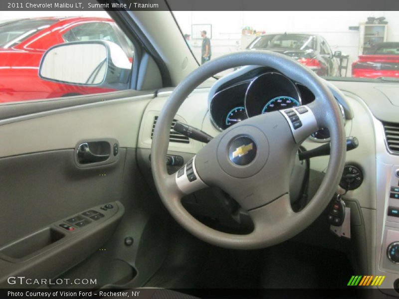 Summit White / Titanium 2011 Chevrolet Malibu LT
