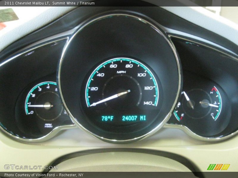 Summit White / Titanium 2011 Chevrolet Malibu LT