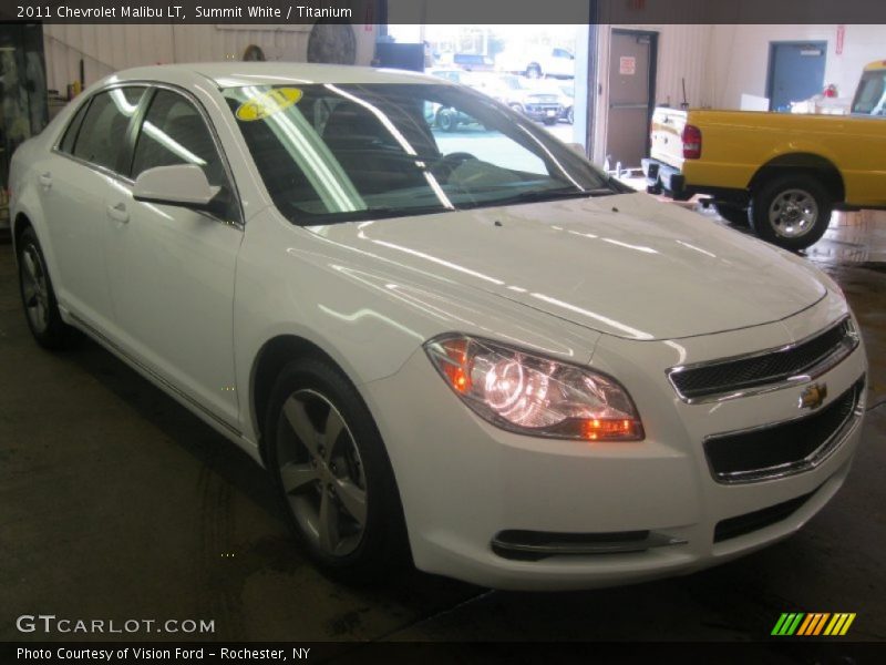 Summit White / Titanium 2011 Chevrolet Malibu LT