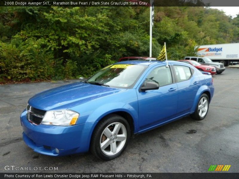 Marathon Blue Pearl / Dark Slate Gray/Light Slate Gray 2008 Dodge Avenger SXT