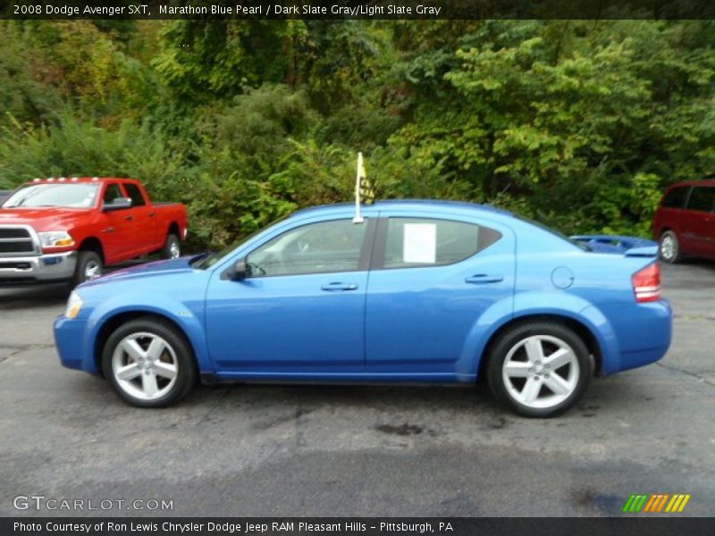 Marathon Blue Pearl / Dark Slate Gray/Light Slate Gray 2008 Dodge Avenger SXT