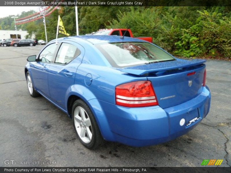 Marathon Blue Pearl / Dark Slate Gray/Light Slate Gray 2008 Dodge Avenger SXT