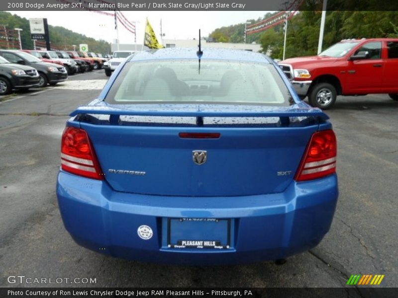 Marathon Blue Pearl / Dark Slate Gray/Light Slate Gray 2008 Dodge Avenger SXT