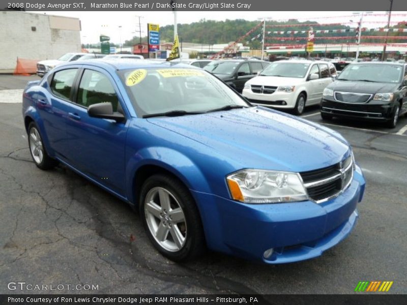 Marathon Blue Pearl / Dark Slate Gray/Light Slate Gray 2008 Dodge Avenger SXT