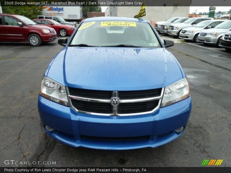 Marathon Blue Pearl / Dark Slate Gray/Light Slate Gray 2008 Dodge Avenger SXT