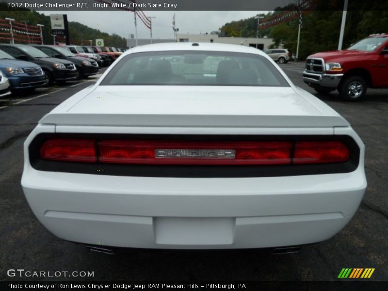Bright White / Dark Slate Gray 2012 Dodge Challenger R/T