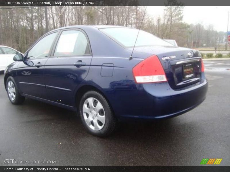 Deep Ocean Blue / Gray 2007 Kia Spectra EX Sedan