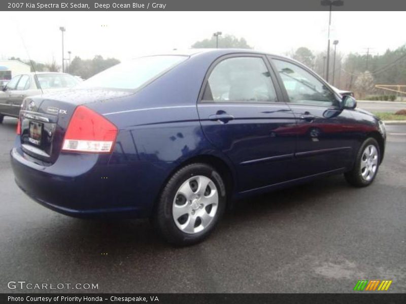 Deep Ocean Blue / Gray 2007 Kia Spectra EX Sedan