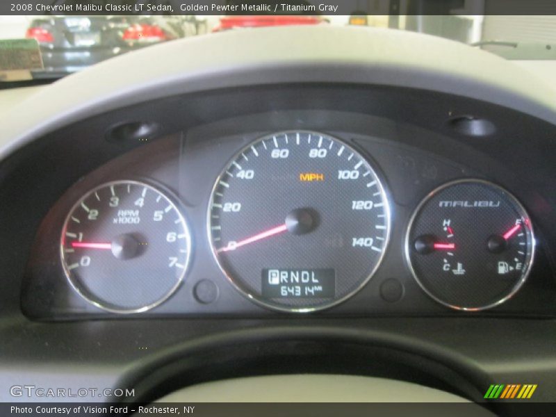 Golden Pewter Metallic / Titanium Gray 2008 Chevrolet Malibu Classic LT Sedan