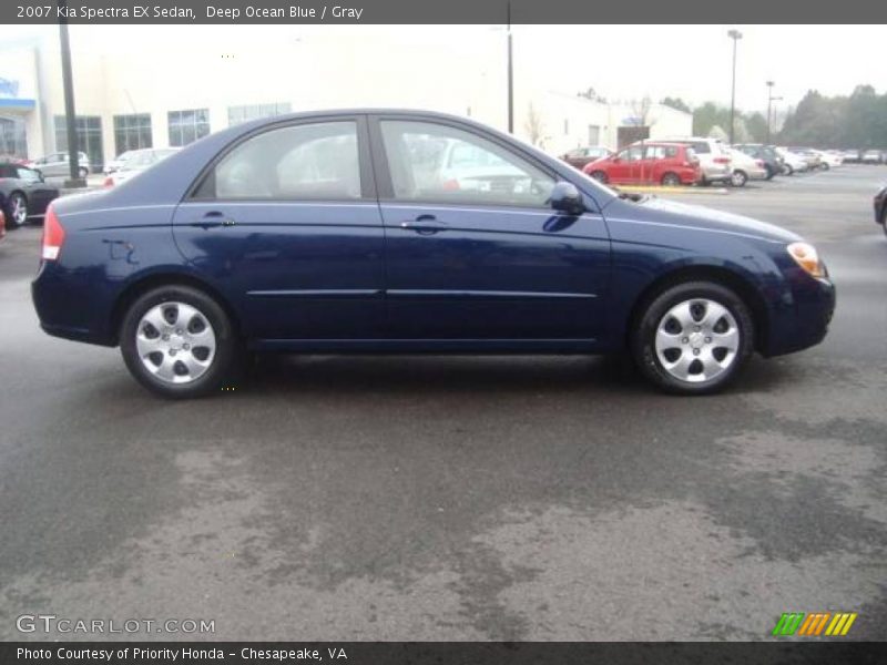Deep Ocean Blue / Gray 2007 Kia Spectra EX Sedan