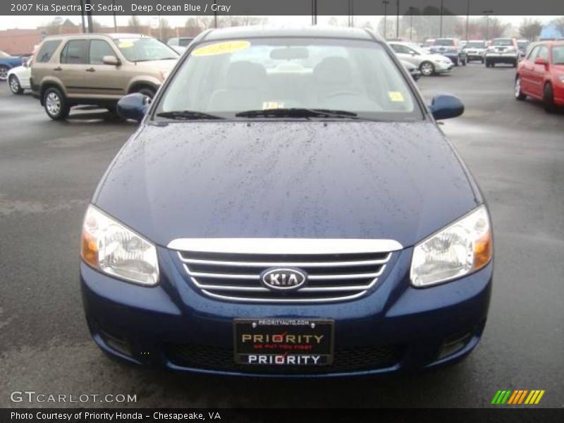 Deep Ocean Blue / Gray 2007 Kia Spectra EX Sedan