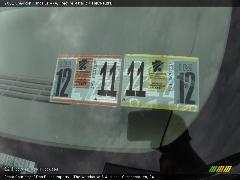 Redfire Metallic / Tan/Neutral 2001 Chevrolet Tahoe LT 4x4