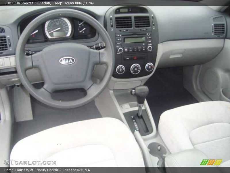 Deep Ocean Blue / Gray 2007 Kia Spectra EX Sedan
