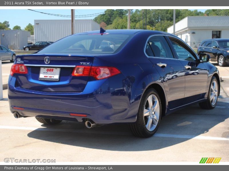 Vortex Blue Pearl / Ebony 2011 Acura TSX Sedan