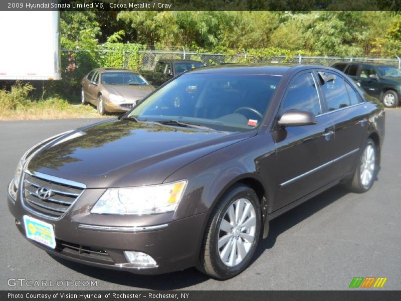 Cocoa Metallic / Gray 2009 Hyundai Sonata Limited V6