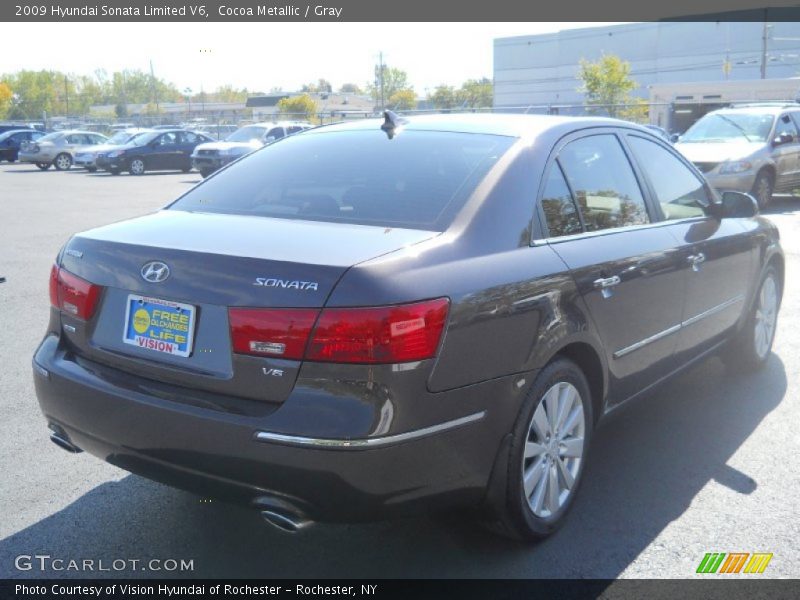Cocoa Metallic / Gray 2009 Hyundai Sonata Limited V6