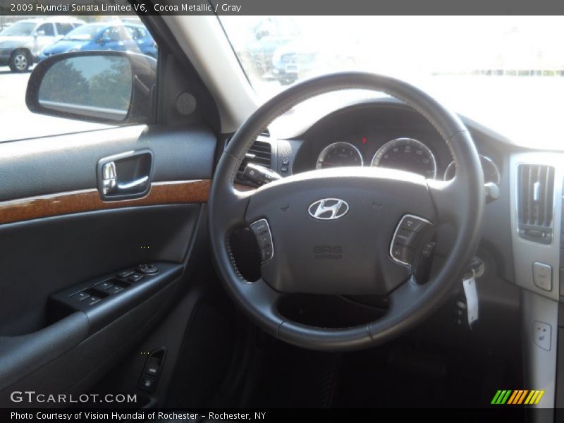 Cocoa Metallic / Gray 2009 Hyundai Sonata Limited V6