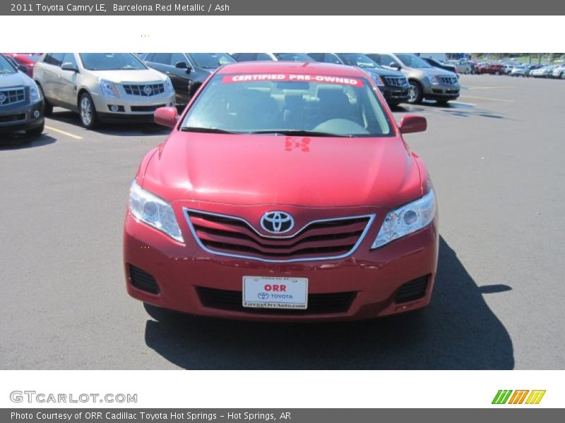 Barcelona Red Metallic / Ash 2011 Toyota Camry LE
