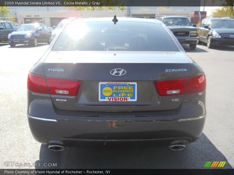 Cocoa Metallic / Gray 2009 Hyundai Sonata Limited V6