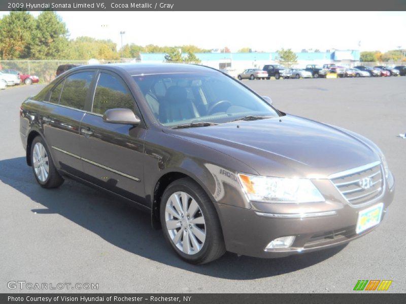 Cocoa Metallic / Gray 2009 Hyundai Sonata Limited V6