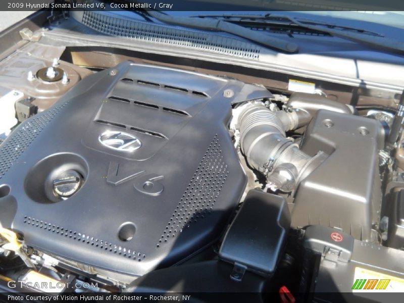 Cocoa Metallic / Gray 2009 Hyundai Sonata Limited V6