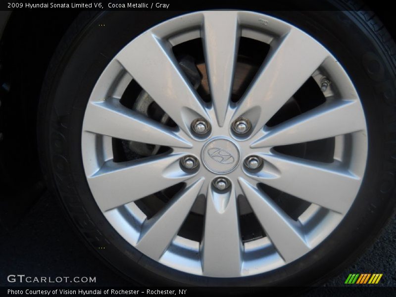 Cocoa Metallic / Gray 2009 Hyundai Sonata Limited V6