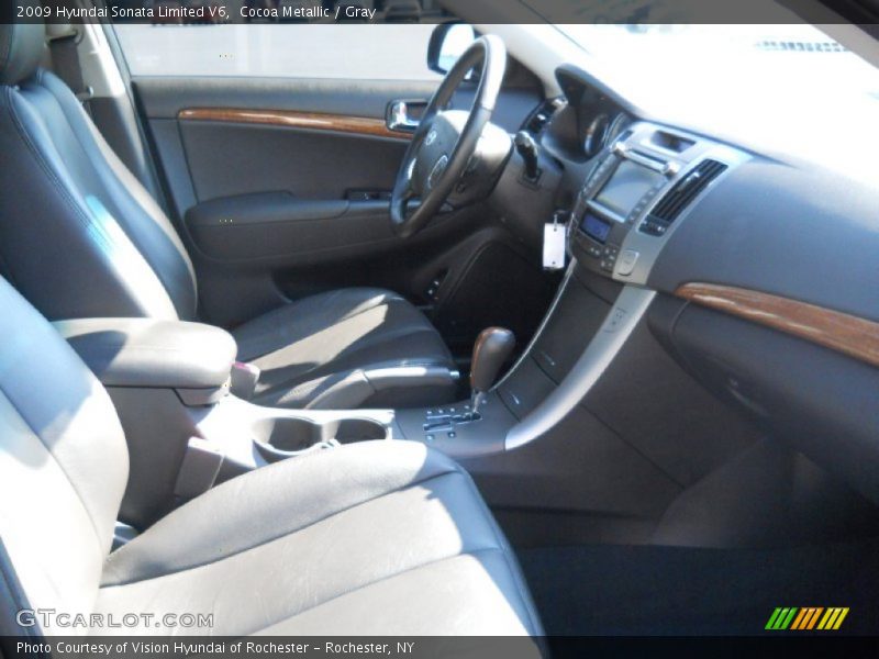 Cocoa Metallic / Gray 2009 Hyundai Sonata Limited V6