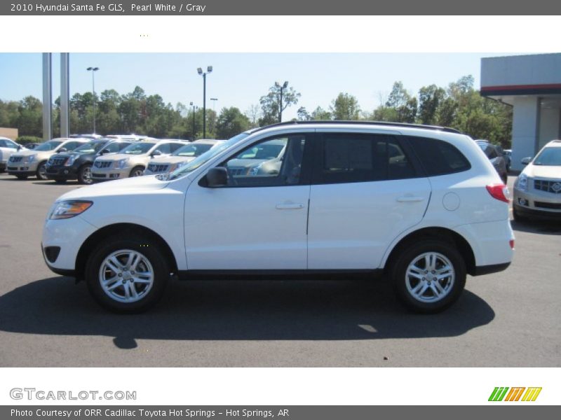 Pearl White / Gray 2010 Hyundai Santa Fe GLS