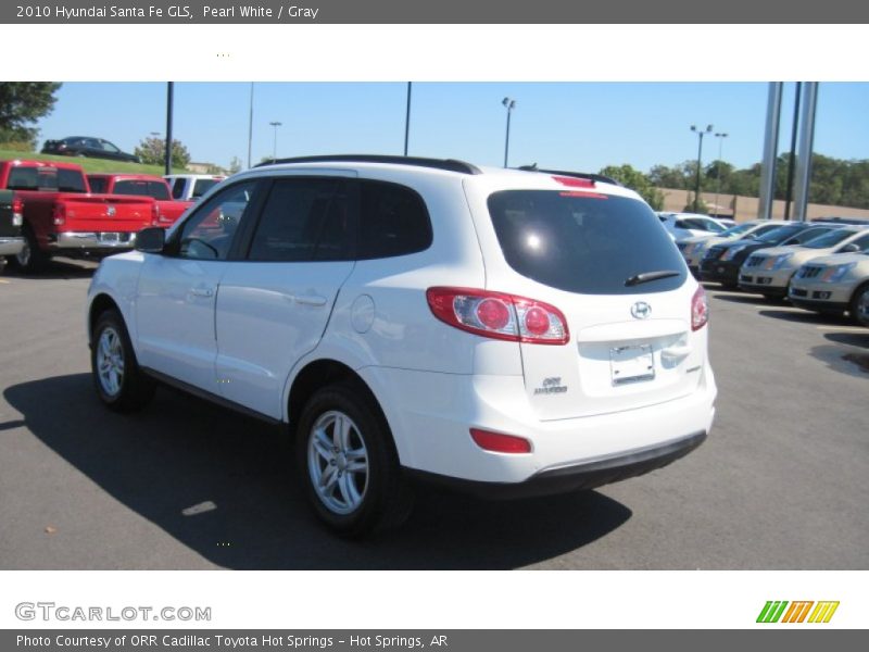Pearl White / Gray 2010 Hyundai Santa Fe GLS