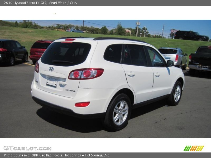 Pearl White / Gray 2010 Hyundai Santa Fe GLS