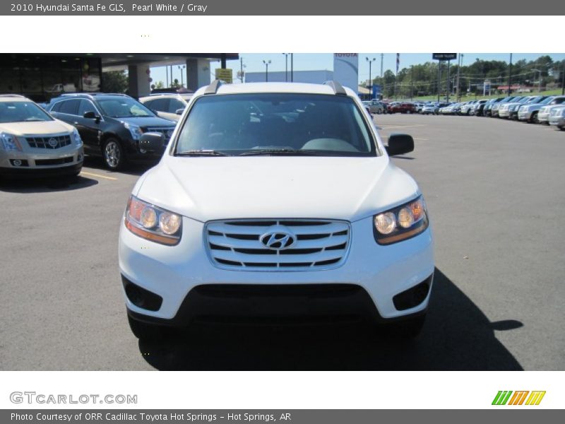 Pearl White / Gray 2010 Hyundai Santa Fe GLS