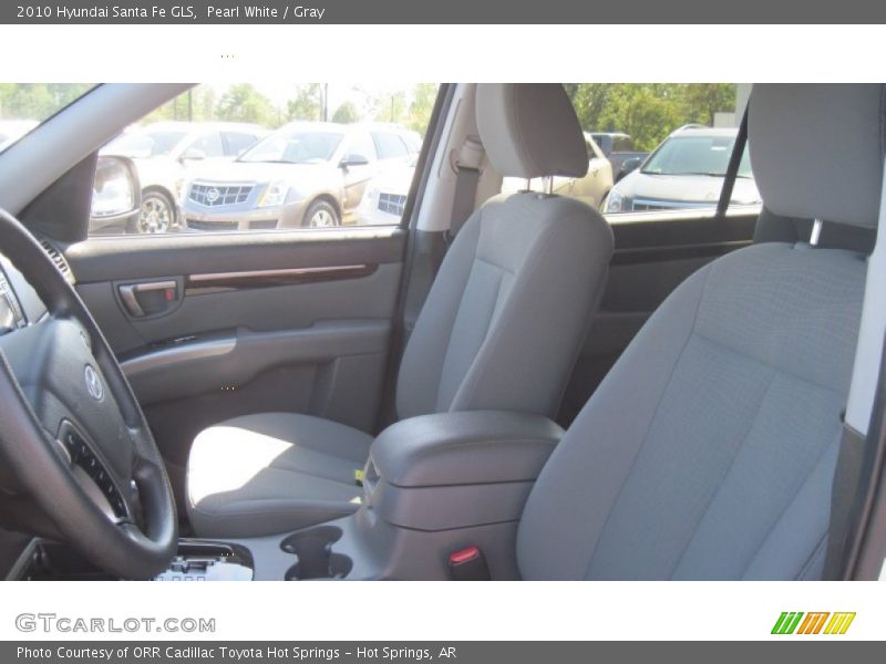 Pearl White / Gray 2010 Hyundai Santa Fe GLS