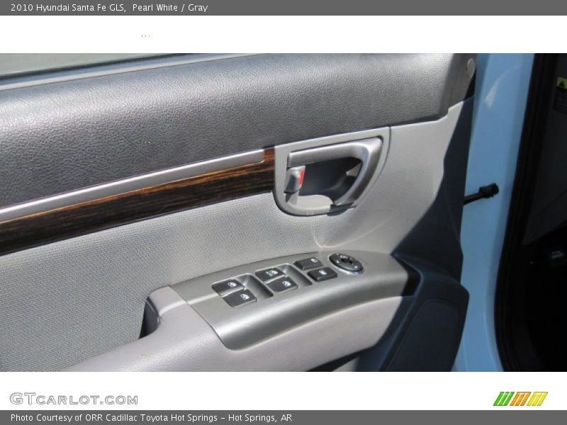 Pearl White / Gray 2010 Hyundai Santa Fe GLS