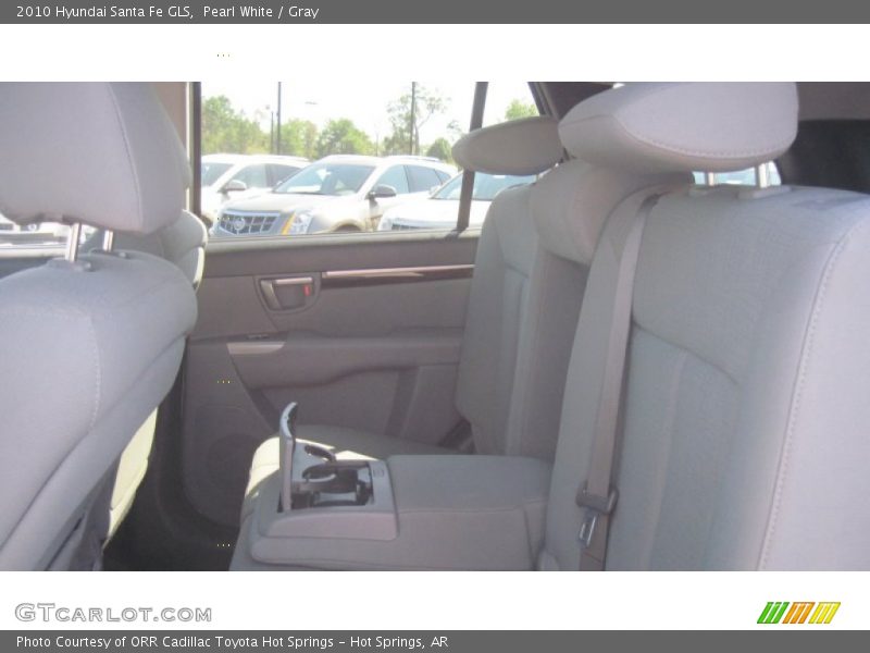 Pearl White / Gray 2010 Hyundai Santa Fe GLS