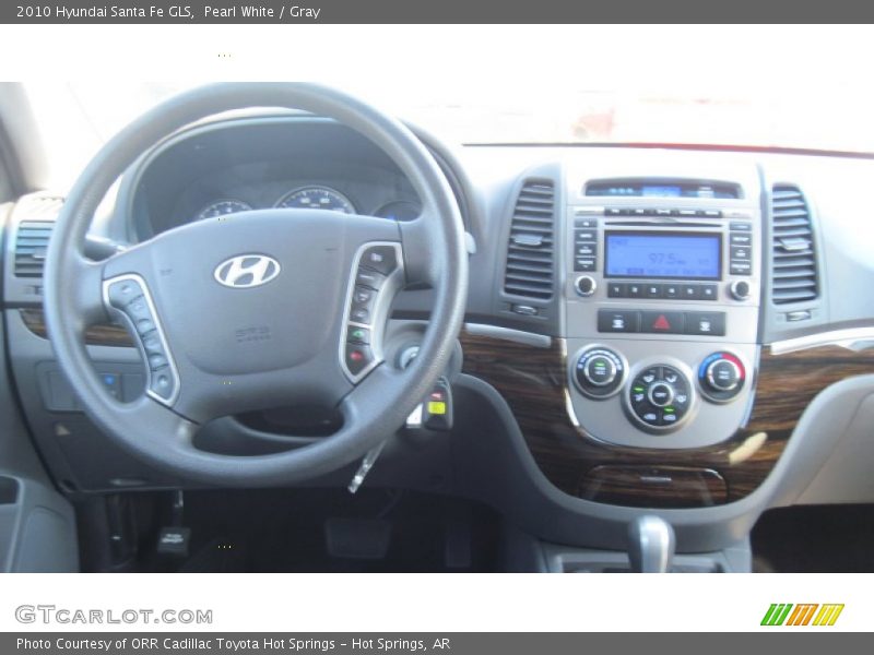 Pearl White / Gray 2010 Hyundai Santa Fe GLS
