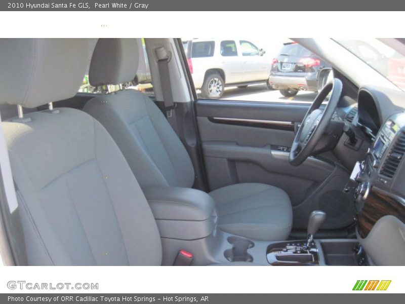 Pearl White / Gray 2010 Hyundai Santa Fe GLS