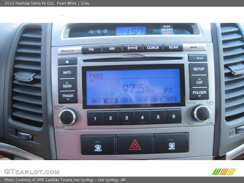 Pearl White / Gray 2010 Hyundai Santa Fe GLS