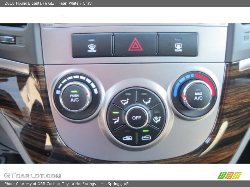 Pearl White / Gray 2010 Hyundai Santa Fe GLS