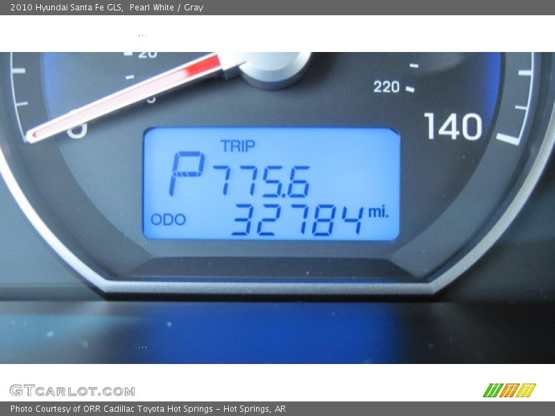 Pearl White / Gray 2010 Hyundai Santa Fe GLS