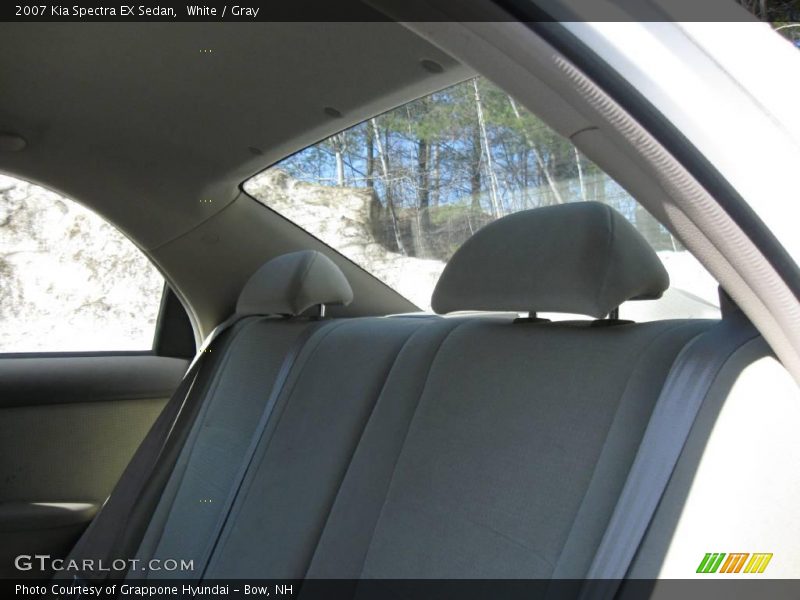 White / Gray 2007 Kia Spectra EX Sedan