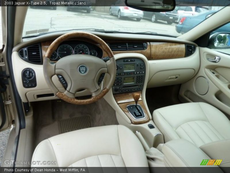 Topaz Metallic / Sand 2003 Jaguar X-Type 2.5