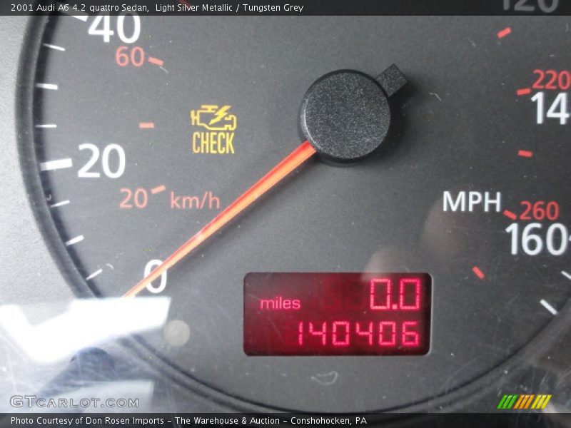 Light Silver Metallic / Tungsten Grey 2001 Audi A6 4.2 quattro Sedan