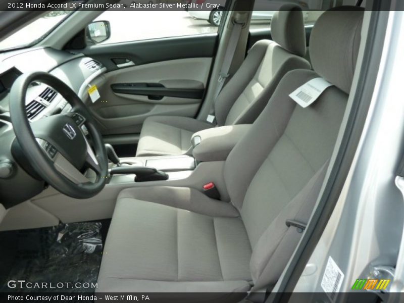 Alabaster Silver Metallic / Gray 2012 Honda Accord LX Premium Sedan