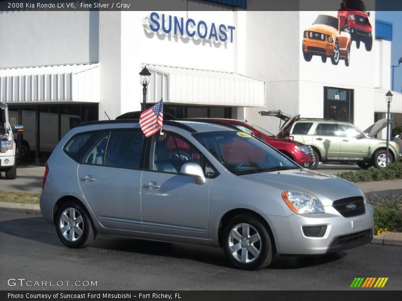 Fine Silver / Gray 2008 Kia Rondo LX V6